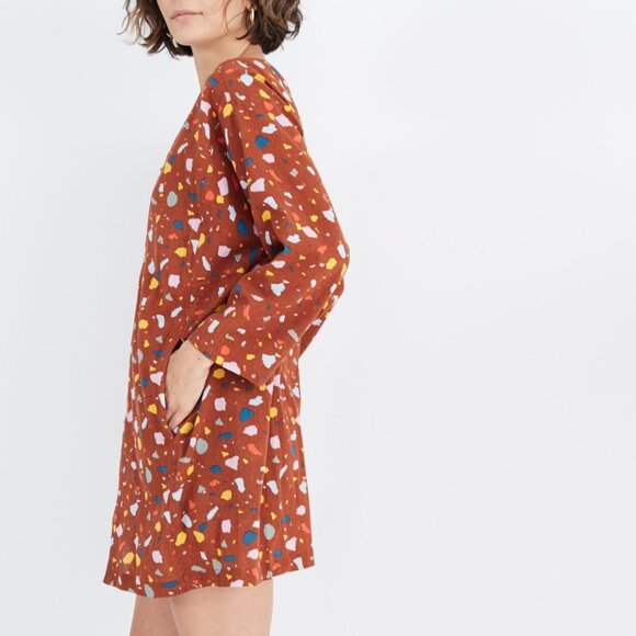 MADEWELL Short Robe Jacket Terazzo Burnt Umber Size Medium - Picture 1 of 8
